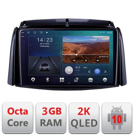 Navigatie dedicata Renault Koleos 2009-2016 B-KOLEOS  Android Ecran 2K QLED octa core 3+32 carplay android auto KIT-KOLEOS+EDT-E309V3-2K