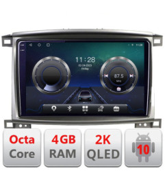 Navigatie dedicata Toyota Land Cruiser L100 2002-2008 C-l100 Android Octa Core Ecran 2K QLED GPS  4G 4+32GB 360 KIT-l100+EDT-E409-2K