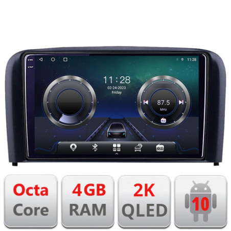 Navigatie dedicata Volvo S80 2004-2006 C-S80 Android Octa Core Ecran 2K QLED GPS  4G 4+32GB 360 KIT-S80+EDT-E409-2K