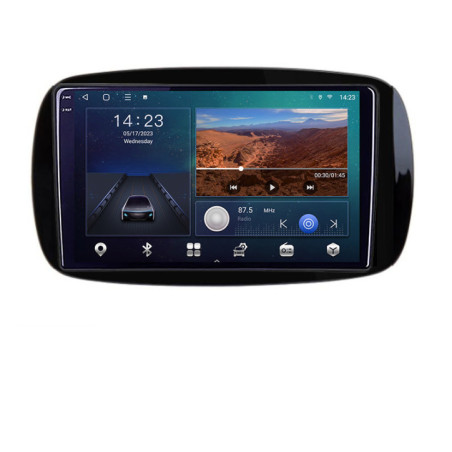 Navigatie dedicata Smart For Two 2015- B-Smart15  Android Ecran 2K QLED octa core 3+32 carplay android auto KIT-SMART15+EDT-E309V3-2K