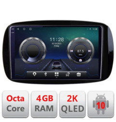 Navigatie dedicata Smart For Two 2015- C-Smart15 Android Octa Core Ecran 2K QLED GPS  4G 4+32GB 360 KIT-SMART15+EDT-E409-2K