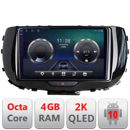 Navigatie dedicata Kia Soul 2020- C-soul Android Octa Core Ecran 2K QLED GPS  4G 4+32GB 360 kit-soul+EDT-E409-2K