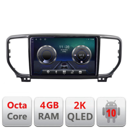 Navigatie dedicata Kia Sportage facelift 2019 - C-SPORTAGE-19 Android Octa Core Ecran 2K QLED GPS  4G 4+32GB 360 KIT-sportage-19+EDT-E409-2K