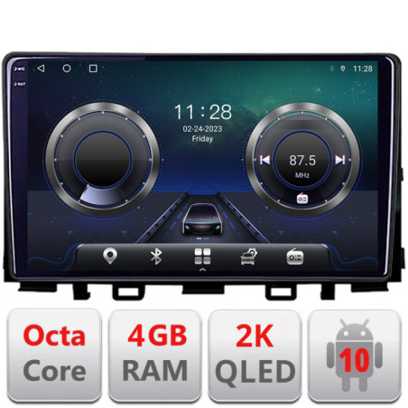 Navigatie dedicata Kia Stonic 2016-2020  Android Octa Core Ecran 2K QLED GPS  4G 4+32GB 360 KIT-stonic+EDT-E409-2K