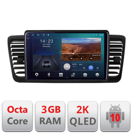 Navigatie dedicata Subaru Outback Legacy B-SU02  Android Ecran 2K QLED octa core 3+32 carplay android auto KIT-SU02+EDT-E309V3-2K