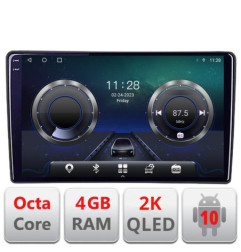 Navigatie dedicata Fiat Tipo 2015-2021 C-TIPO Android Octa Core Ecran 2K QLED GPS  4G 4+32GB 360 KIT-TIPO+EDT-E409-2K
