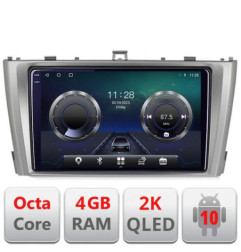 Navigatie dedicata Toyota Avensis 2009-2015 C-TY12 Android Octa Core Ecran 2K QLED GPS  4G 4+32GB 360 KIT-TY12+EDT-E409-2K