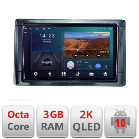 Navigatie dedicata Toyota 2DIN B-TY2DIN  Android Ecran 2K QLED octa core 3+32 carplay android auto KIT-TY2DIN+EDT-E309V3-2K