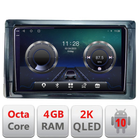 Navigatie dedicata Toyota 2DIN C-TY2DIN Android Octa Core Ecran 2K QLED GPS  4G 4+32GB 360 KIT-TY2DIN+EDT-E409-2K