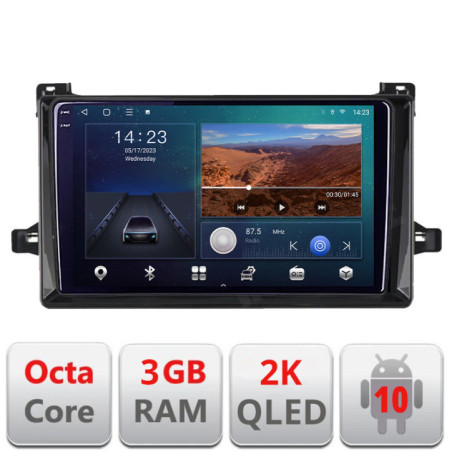 Navigatie dedicata Toyota Prius dupa 2015 B-TY50  Android Ecran 2K QLED octa core 3+32 carplay android auto KIT-TY50+EDT-E309V3-2K
