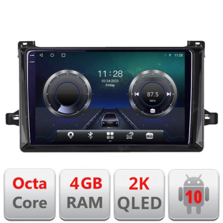 Navigatie dedicata Toyota Prius 2015- C-TY50 Android Octa Core Ecran 2K QLED GPS  4G 4+32GB 360 KIT-TY50+EDT-E409-2K