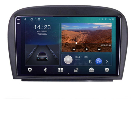 Navigatie dedicata Mercedes SL W230 2004-2011 B-W230  Android Ecran 2K QLED octa core 3+32 carplay android auto KIT-w230+EDT-E309V3-2K