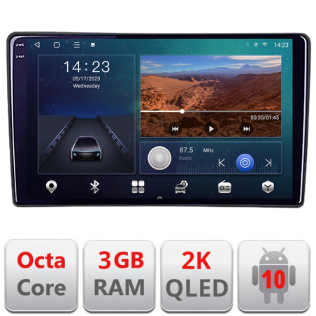Navigatie dedicata Nissan X-Trail 2004-2007   Android Ecran 2K QLED octa core 3+32 carplay android auto kit-x-trail-old+EDT-E310V3-2K