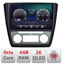 Navigatie dedicata Skoda Yeti 2009-2014 C-YETI Android Octa Core Ecran 2K QLED GPS  4G 4+32GB 360 KIT-YETI+EDT-E409-2K