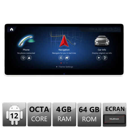 Navigatie dedicata Mercedes C W204 2012-2014 NTG4.5 ecran de 10.25" Android gps 4G 4+64 1920x720