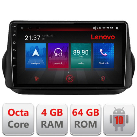 Navigatie dedicata Peugeot Bipper, Citroen Nemo, Fiat Qubo 2008-2017  Android radio gps internet Lenovo Octa Core 4+64 LTE Kit-bipper+EDT-E510-PRO