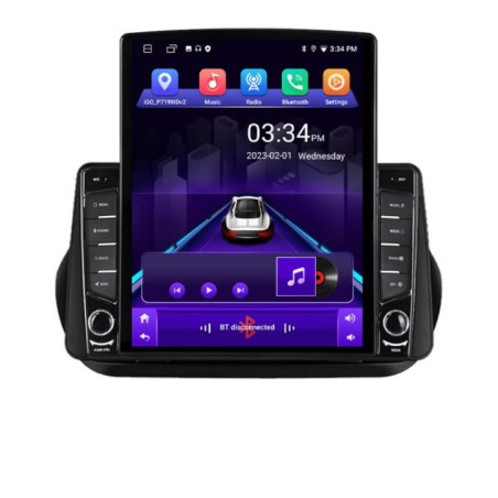 Navigatie dedicata Peugeot Bipper, Citroen Nemo, Fiat Qubo 2008-2017  Android radio gps internet quad core 2+32 ecran vertical 9.7" Kit-bipper+EDT-E708