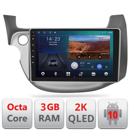 Navigatie dedicata Honda Fit 2008-2013  Android ecran Qled 2K Octa Core 3+32 carplay android auto Kit-fit-08+EDT-E309v3-2K