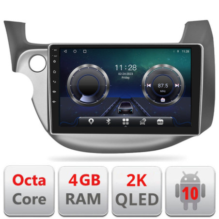 Navigatie dedicata Honda Fit 2008-2013  Android ecran Qled 2K Octa core 4+32 Kit-fit-08+EDT-E409-2K