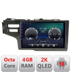 Navigatie dedicata Honda Fit 2014-2019  Android ecran Qled 2K Octa core 4+32 Kit-fit-14+EDT-E409-2K