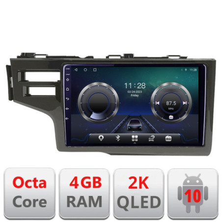Navigatie dedicata Honda Fit 2014-2019  Android ecran Qled 2K Octa core 4+32 Kit-fit-14+EDT-E409-2K