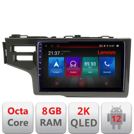 Navigatie dedicata Lenovo Honda Fit 2014-2019 Octacore, 8 Gb RAM, 128 Gb Hdd, 4G, Qled 2K, DSP, Carplay AA, 360,Bluetooth