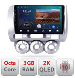 Navigatie dedicata Honda Fit Jazz 2004-2008  Android ecran Qled 2K Octa Core 3+32 carplay android auto Kit-jazz+EDT-E309v3-2K