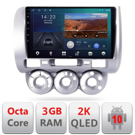 Navigatie dedicata Honda Fit Jazz 2004-2008  Android ecran Qled 2K Octa Core 3+32 carplay android auto Kit-jazz+EDT-E309v3-2K