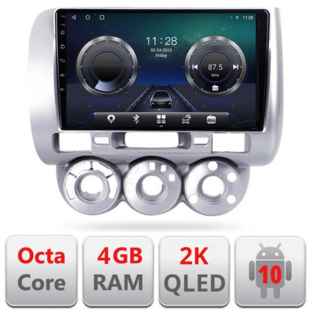 Navigatie dedicata Honda Fit Jazz 2004-2008  Android ecran Qled 2K Octa core 4+32 Kit-jazz+EDT-E409-2K