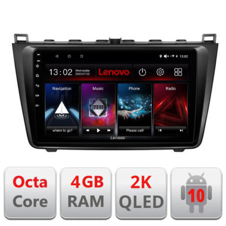 Navigatie dedicata Lenovo Mazda 6 L-012, Octacore, 4Gb RAM, 64Gb Hdd, 4G, QLED 2K, DSP, Carplay, Bluetooth