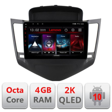 Navigatie dedicata Lenovo Chevrolet Cruze 2009- L-045, Octacore, 4Gb RAM, 64Gb Hdd, 4G, QLED 2K, DSP, Carplay, Bluetooth