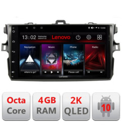 Navigatie dedicata Lenovo Toyota Corolla 2007-2013 L-063, Octacore, 4Gb RAM, 64Gb Hdd, 4G, QLED 2K, DSP, Carplay, Bluetooth
