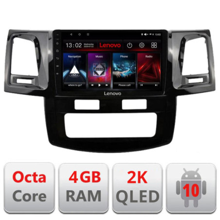 Navigatie dedicata Lenovo Toyota Hilux 2008-2014 L-143, Octacore, 4Gb RAM, 64Gb Hdd, 4G, QLED 2K, DSP, Carplay, Bluetooth