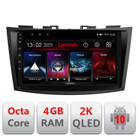 Navigatie dedicata Lenovo Suzuki Swift 2011-2019 L-179, Octacore, 4Gb RAM, 64Gb Hdd, 4G, QLED 2K, DSP, Carplay, Bluetooth