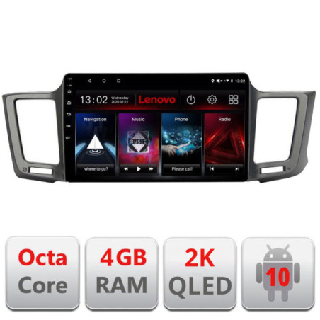 Navigatie dedicata Lenovo Toyota RAV4 2013-2018 L-247, Octacore, 4Gb RAM, 64Gb Hdd, 4G, QLED 2K, DSP, Carplay, Bluetooth