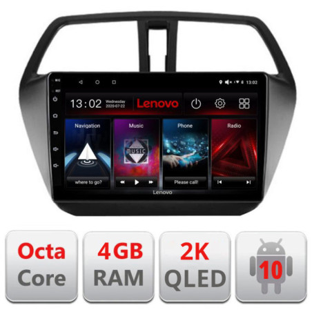 Navigatie dedicata Lenovo Suzuki S-Cross L-337, Octacore, 4Gb RAM, 64Gb Hdd, 4G, QLED 2K, DSP, Carplay, Bluetooth