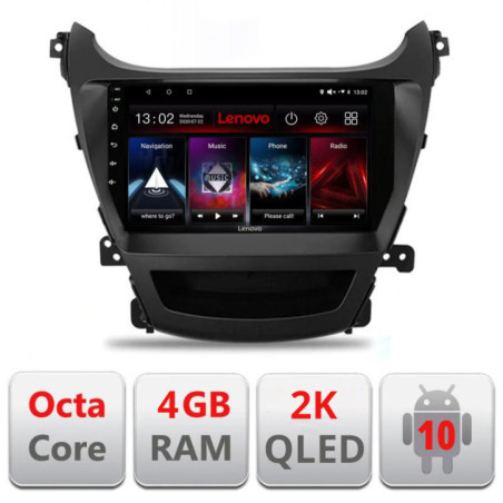 Navigatie dedicata Lenovo Hyundai Elantra 2013-2015 L-359, Octacore, 4Gb RAM, 64Gb Hdd, 4G, QLED 2K, DSP, Carplay, Bluetooth
