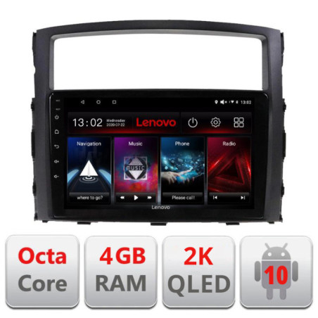 Navigatie dedicata Lenovo Mitsubishi Pajero L-452, Octacore, 4Gb RAM, 64Gb Hdd, 4G, QLED 2K, DSP, Carplay, Bluetooth