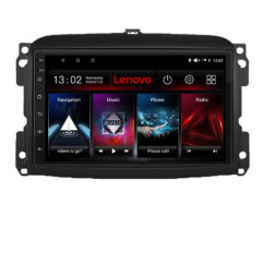 Navigatie dedicata Lenovo Fiat 500 2015-2021, Octacore, 4Gb RAM, 64Gb Hdd, 4G, QLED 2K, DSP, Carplay, Bluetooth
