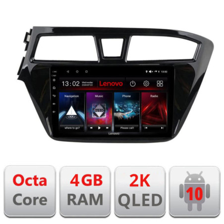 Navigatie dedicata Lenovo Hyundai i20 2015-2018 L-517, Octacore, 4Gb RAM, 64Gb Hdd, 4G, QLED 2K, DSP, Carplay, Bluetooth