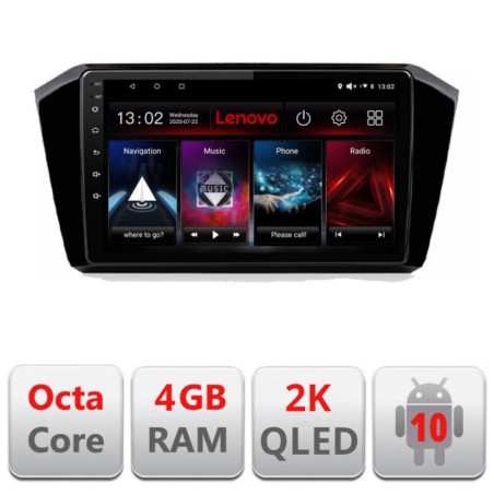 Navigatie dedicata Lenovo Volkswagen Passat 2015- L-518, Octacore, 4Gb RAM, 64Gb Hdd, 4G, QLED 2K, DSP, Carplay, Bluetooth