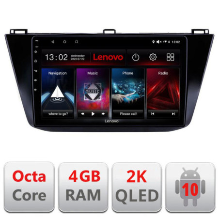 Navigatie dedicata Lenovo Volkswagen Tiguan 2016- L-5883, Octacore, 4Gb RAM, 64Gb Hdd, 4G, QLED 2K, DSP, Carplay, Bluetooth