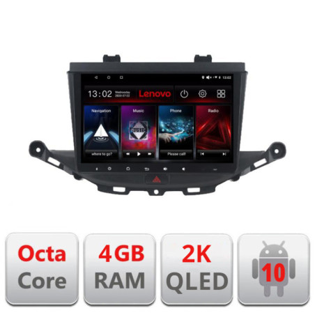 Navigatie dedicata Lenovo Opel Astra K L-ASTRAK, Octacore, 4Gb RAM, 64Gb Hdd, 4G, QLED 2K, DSP, Carplay, Bluetooth