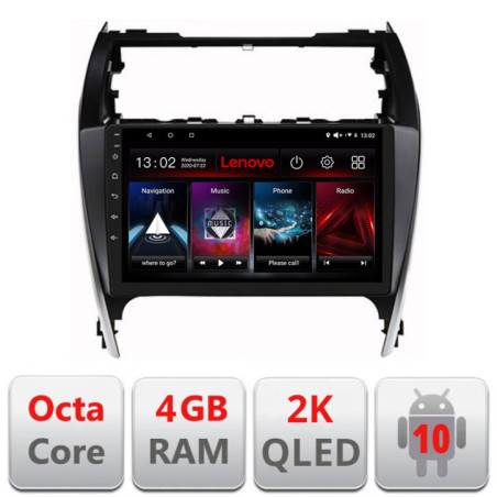 Navigatie dedicata Lenovo Toyota Camry 2012-2018 , Octacore, 4Gb RAM, 64Gb Hdd, 4G, QLED 2K, DSP, Carplay, Bluetooth EDT-E510V2-2K