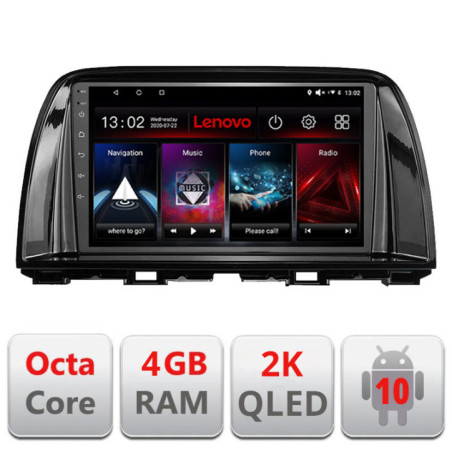 Navigatie dedicata Mazda CX5 2015-2017  Lenovo Octa Core cu Android Radio Bluetooth Internet GPS WIFI DSP 4+64 GB 4G kit-cx5-16+EDT-E509V2
