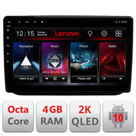 Navigatie dedicata Lenovo Skoda Fabia 2 2009-2014, Octacore, 4Gb RAM, 64Gb Hdd, 4G, QLED 2K, DSP, Carplay, Bluetooth