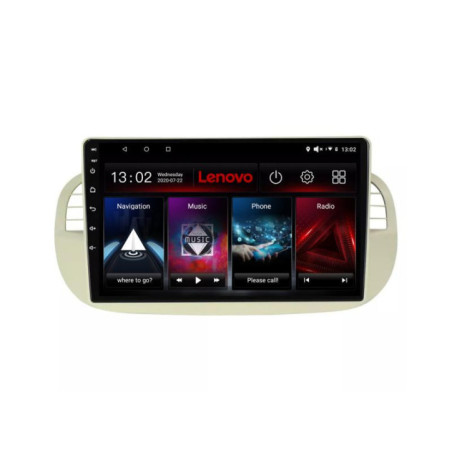 Navigatie dedicata Lenovo Fiat 500 2007-2015 Lenovo, Octacore, 4Gb RAM, 64Gb Hdd, 4G, QLED 2K, DSP, Carplay, Bluetooth