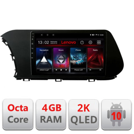 Navigatie dedicata Lenovo Hyundai I20 2020- L-i20, Octacore, 4Gb RAM, 64Gb Hdd, 4G, QLED 2K, DSP, Carplay, Bluetooth