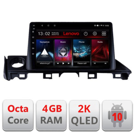 Navigatie dedicata Lenovo Mazda 6 2018- L-MAZDA6-18, Octacore, 4Gb RAM, 64Gb Hdd, 4G, QLED 2K, DSP, Carplay, Bluetooth