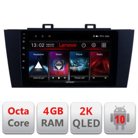 Navigatie dedicata Lenovo Subaru Outback 2014-2019 L-OUTBACK5 , Octacore, 4Gb RAM, 64Gb Hdd, 4G, QLED 2K, DSP, Carplay, Bluetooth